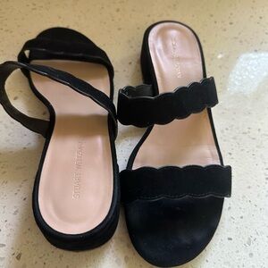 Stuart Weitzman Black Suede Sandals
